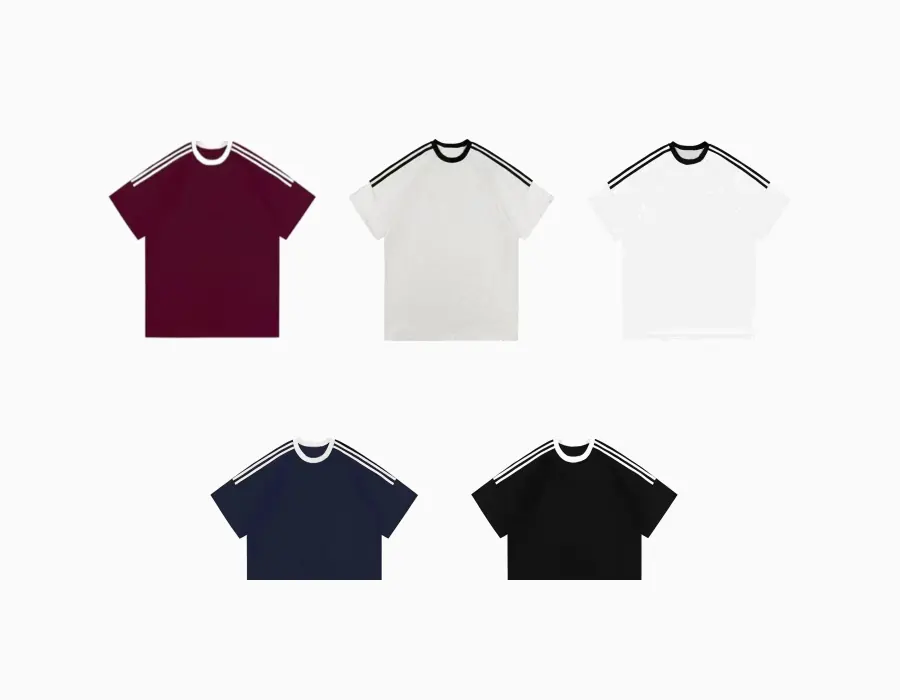 230gsm algodón raglán manga corta camiseta