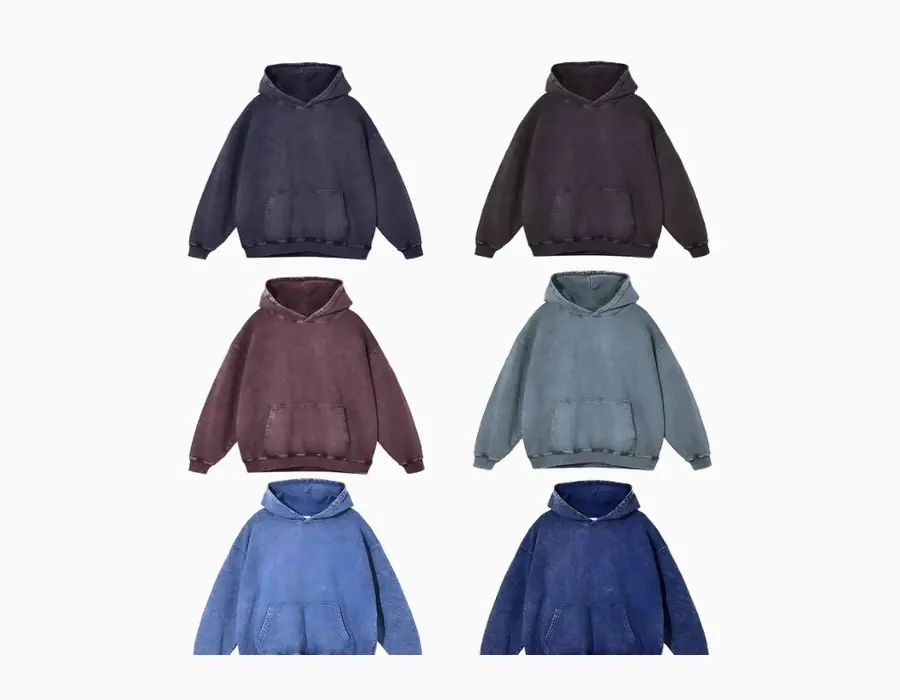 lavado vintage hoodie conjunto