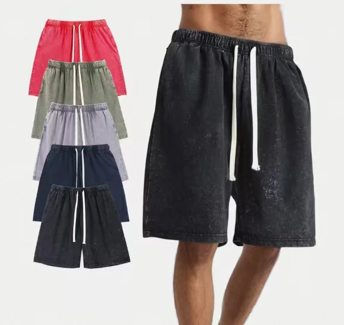 240gsm washed algodón jersey shorts
