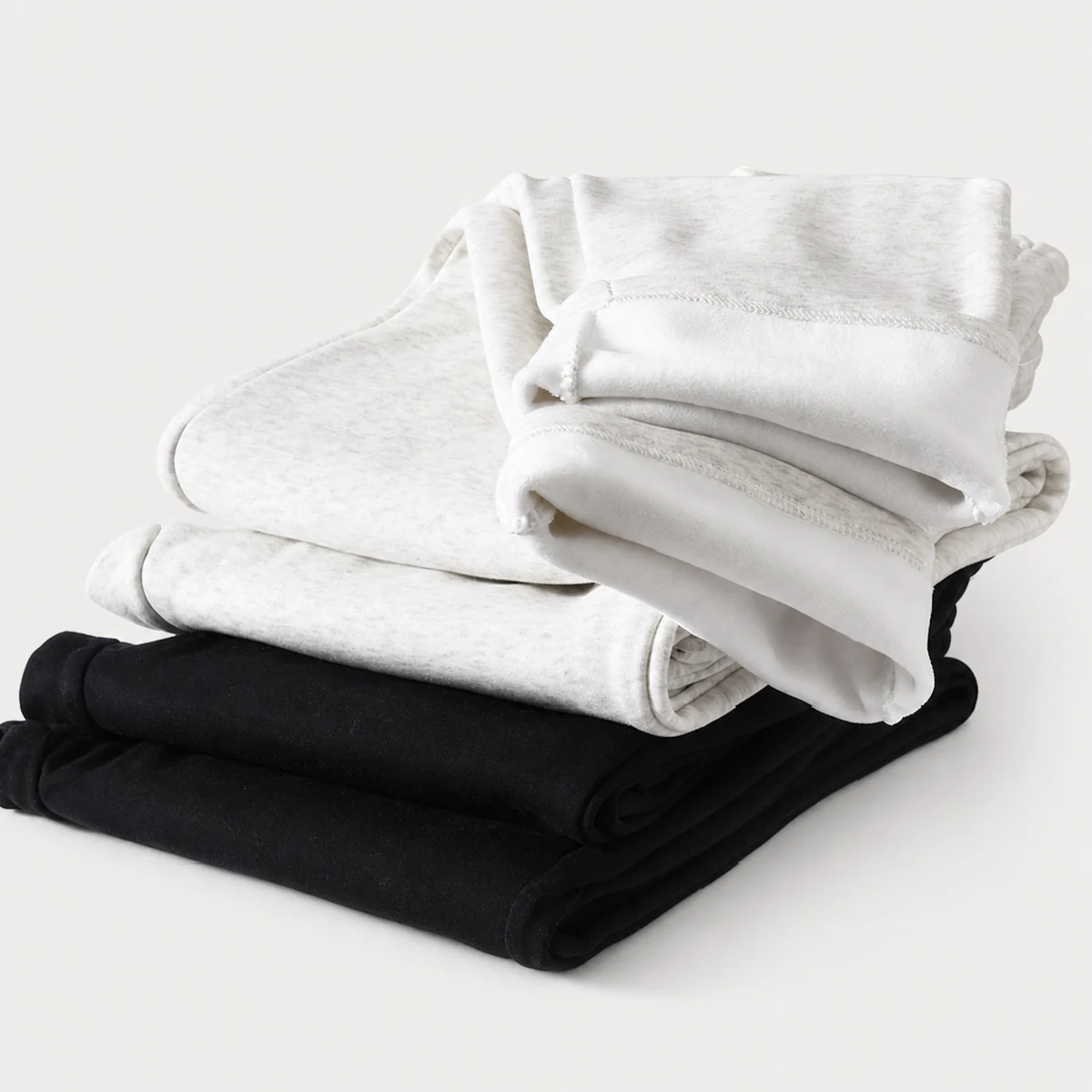 Baumwolle Fleece-lined straight-leg Jogginghosen