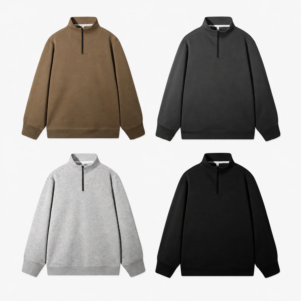 Baumwolle relaxed half-zip sweatshirt