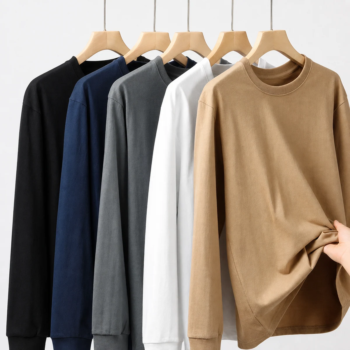 260gsm schwer cuffed long-sleeve T-shirt