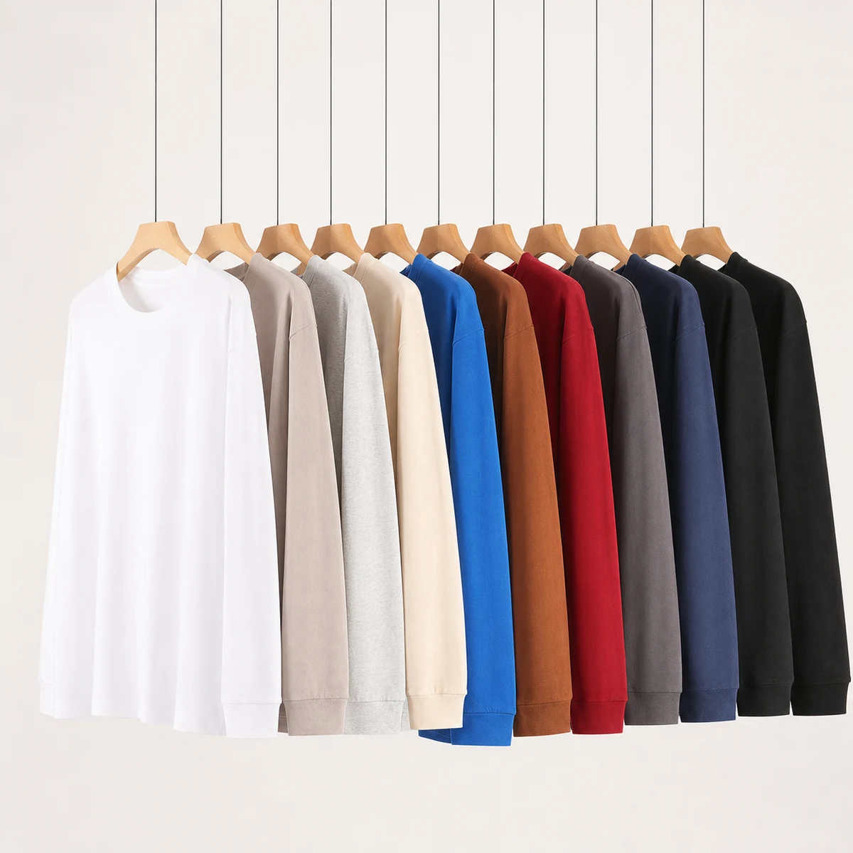 260gsm schwer überschnittene Schulter long-sleeve T-shirt